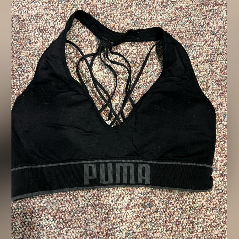Black Puma sports bra